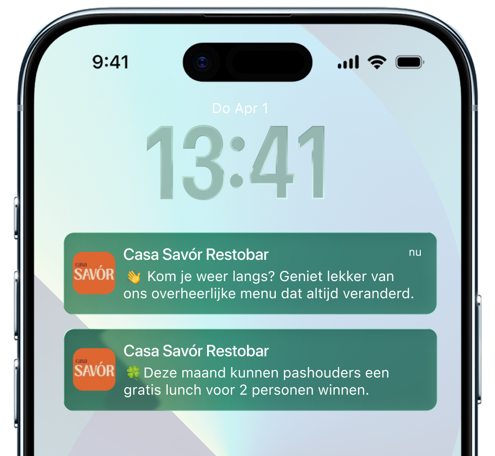 Mobiele notificatie van Pakkie